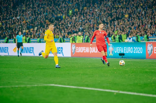 Kiev Ukraina Oktober 2019 Cristiano Ronaldo Kapten Och Framåt För — Stockfoto