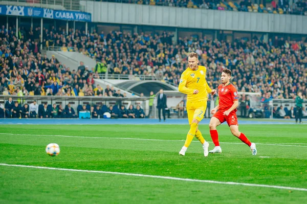 Kijev Ukrajna 2019 Október Andrej Jarmolenko Selejtező Alatt Euro 2020 — Stock Fotó
