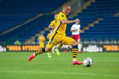 KHARKIV, UKRAINE - 4 Temmuz 2020: Ukrayna Premier Lig Metalisti-1925 - Gornyak-Spor