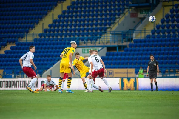 Kharkiv Ukraine 2020年7月4日 ウクライナプレミアリーグのサッカー試合メタリスト 1925 Gornyak Sport — ストック写真