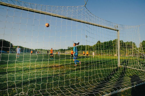 Kharkiv Ukraine Juli 2020 Fußballspiel Der Ukrainischen Liga Zhitlobud Mariupol — Stockfoto