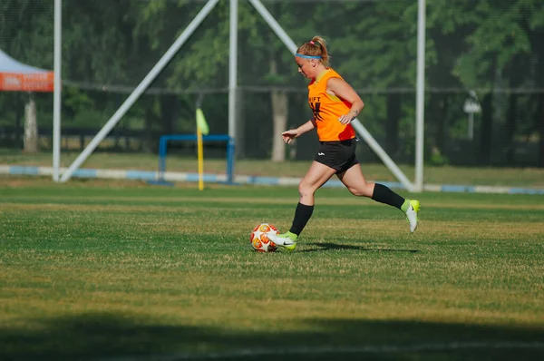 Kharkiv Ucrânia Julho 2020 Jogo Futebol Liga Ucraniana Zhitlobud Mariupol — Fotografia de Stock