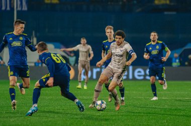 Zagreb, Hırvatistan - 6 Kasım 2019: UEFA CL karşılaşması sırasında Dinamo - Maksimir Stadyumu 'nda Shakhtar.