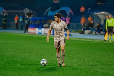 Zagreb, Hırvatistan - 6 Kasım 2019: UEFA CL karşılaşması sırasında Dinamo - Maksimir Stadyumu 'nda Shakhtar.