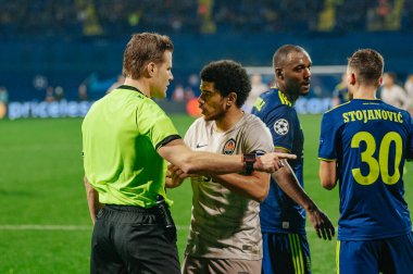 Zagreb, Hırvatistan - 6 Kasım 2019: UEFA CL karşılaşması sırasında Dinamo - Maksimir Stadyumu 'nda Shakhtar.