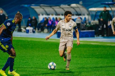 Zagreb, Hırvatistan - 6 Kasım 2019: UEFA CL karşılaşması sırasında Dinamo - Maksimir Stadyumu 'nda Shakhtar.