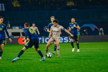 Zagreb, Hırvatistan - 6 Kasım 2019: UEFA CL karşılaşması sırasında Dinamo - Maksimir Stadyumu 'nda Shakhtar.