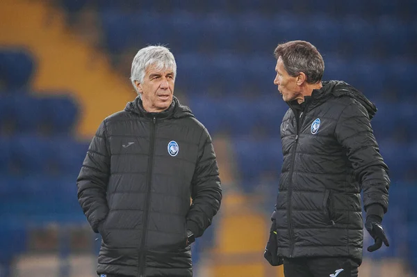 Charków Ukraina Grudnia 2019 Gian Piero Gasperini Głównym Trenerem Atalanta — Zdjęcie stockowe