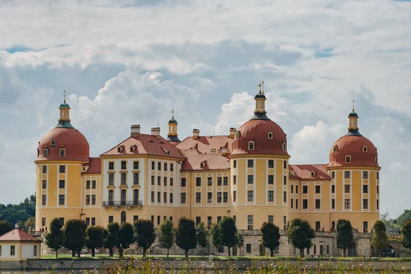 Moritzburg Deutschland September 2016 Sonnenuntergang Majestätischen Barockschloss Moritzburg Und Burgweiher — Stockfoto