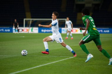 KHARKIV, UKRAINE - 8 Temmuz 2020: Ukraynalı profesyonel futbolcu Volodymyr Shepelev Ukrayna Kupası Dinamo Kyiv - Vorskla