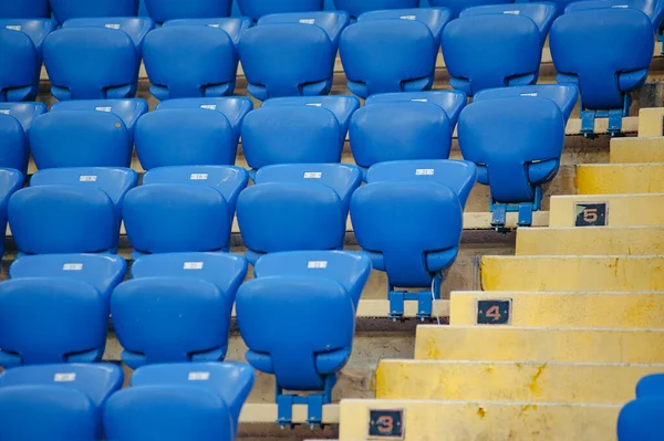 Empty Blue Seats Stadium — Stock Photo, Image