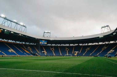 KHARKIV, UKRAINE - 14 Temmuz 2020 Metalist Stadyumu. PFL Metallist-1925 Avangard Futbol Maçı