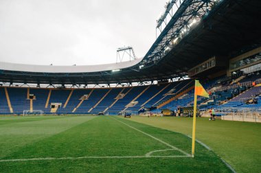 KHARKIV, UKRAINE - 14 Temmuz 2020 Metalist Stadyumu. PFL Metallist-1925 Avangard Futbol Maçı