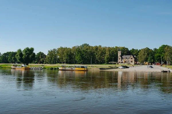 Dresden Germamy Juni 2019 Sachsen Och Populär Färjetrafik Till Staden — Stockfoto