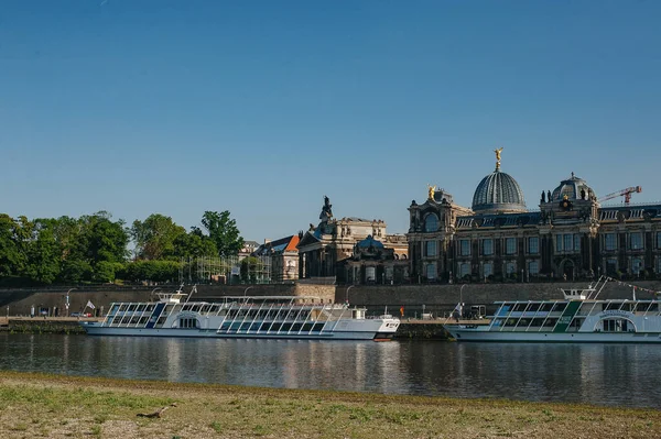 Dresden Almanya Haziran 2019 Bruhl Terrace Avrupa Balkonu Elbe Dresden — Stok fotoğraf