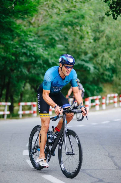 Kharkiv Ukraine August 2020 Triathlet Auf Rennrad Beim Ironman Rennradsportler — Stockfoto