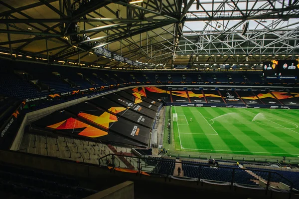 Gelsenkirchen Germany August 2020 Ventils Arena Schalke Stadium Match League — Stock Photo, Image