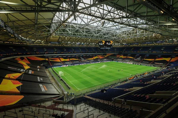 Gelsenkirchen Germany August 2020 Ventils Arena Schalke Stadium Match League — Stock Photo, Image