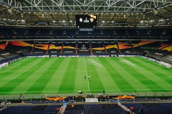 Gelsenkirchen Germany August 2020 Ventils Arena Schalke Stadium Match League — Stock Photo, Image