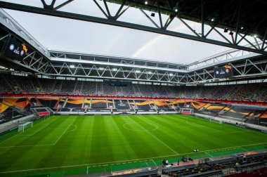 DÜKSELDORF, GERMANY - 17 AĞUSTOS 2020: Düsseldorf 'taki Esprit Arena spor kompleksi. 