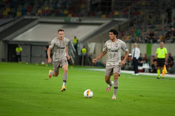 Dusseldorf Alemania Agosto 2020 Taison Acción Durante Partido Fútbol Uefa — Foto de Stock