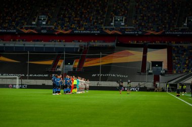 DÜKSELDORF, GERMANY - 17 AĞUSTOS 2020: Düsseldorf 'taki Esprit Arena Spor Kompleksi' nde oynanan UEFA Avrupa Ligi Shakhtar - Inter maçı. 