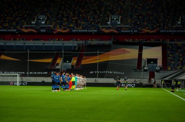 DÜKSELDORF, GERMANY - 17 AĞUSTOS 2020: Düsseldorf 'taki Esprit Arena Spor Kompleksi' nde oynanan UEFA Avrupa Ligi Shakhtar - Inter maçı. 