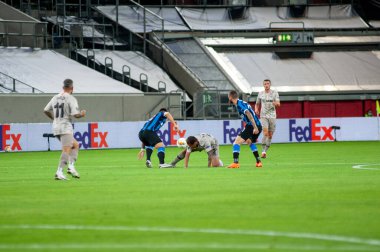 DÜKSELDORF, GERMANY - 17 AĞUSTOS 2020: Düsseldorf 'taki Esprit Arena Spor Kompleksi' nde oynanan UEFA Avrupa Ligi Shakhtar - Inter maçı. 