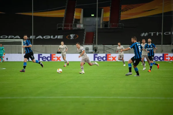 Dusseldorf Germany August 2020 Football Match Uefa Europa League Shakhtar — Stock Photo, Image