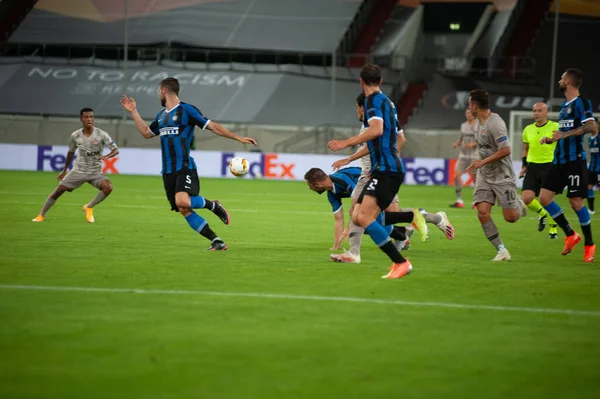 Dusseldorf Germany August 2020 Football Match Uefa Europa League Shakhtar — Stock Photo, Image