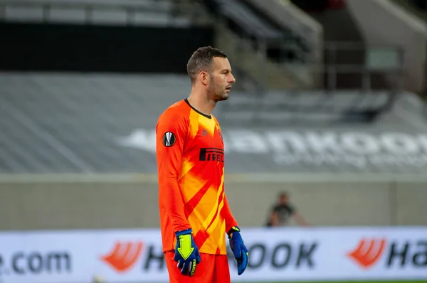 Dükseldorf Germany August 2020 Uefa Avrupa Ligi Shakhtar Düsseldorf Taki — Stok fotoğraf