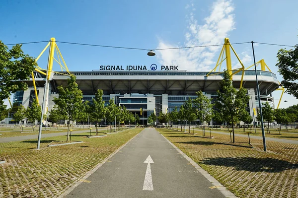 Dortmund Niemcy Sie 2020 Sygnał Iduna Park Puchar Ligi Mistrzów — Zdjęcie stockowe