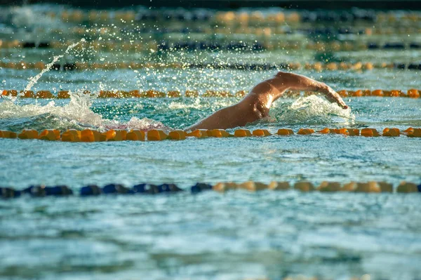 Photo Water Splash Swimming Pool Water Splashing — Stock Photo, Image