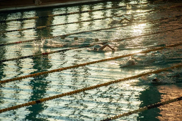 Photo Water Splash Swimming Pool Water Splashing — Stock Photo, Image