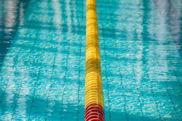 Sports Swimming Pool Divided Swimming Lanes Swimmers Plastic Buoys Lanes — Stock Photo, Image