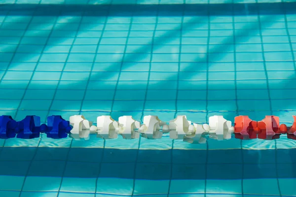 Das Sportschwimmbecken Geteilte Schwimmbahnen Für Schwimmer — Stockfoto