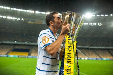 Kyiv, Ukrayna - 25 Ağustos 2020: Dinamo Kyiv 'in Ukrayna Süper Kupası Shakhtar - Dinamo
