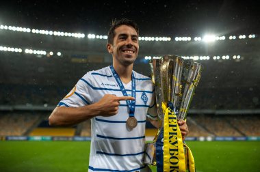 Kyiv, Ukrayna - 25 Ağustos 2020: Dinamo Kyiv 'in Ukrayna Süper Kupası Shakhtar - Dinamo