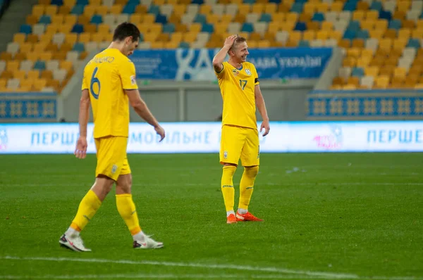 Lviv Oekraïne September 2020 Oleksandr Zinchenko Tijdens Voetbalwedstrijd Van Uefa — Stockfoto