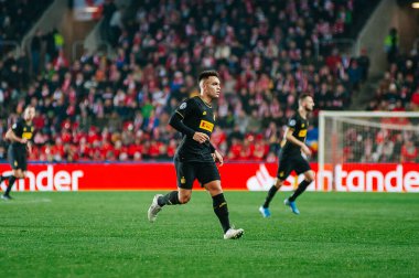 Prag, Çek Cumhuriyeti - 27 Kasım 2019: Lautaro Martinez UEFA Şampiyonlar Ligi Slavia vs Inter maçında.