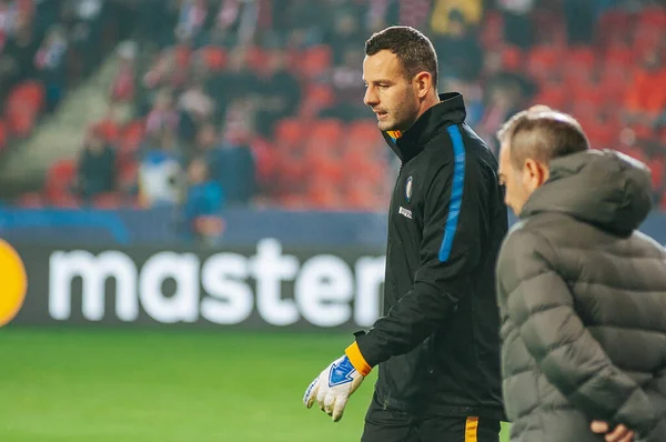 Praga República Checa Novembro 2019 Samir Handanovic Antes Jogo Liga — Fotografia de Stock