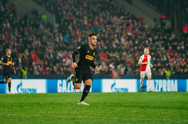 Praag Tsjechië November 2019 Lautaro Martinez Tijdens Wedstrijd Uefa Champions — Stockfoto