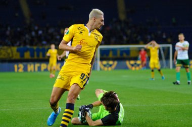 Kharkiv, Ukrayna - 05 Eylül 2020: Derek Ukrayna Metalisti Profesyonel Futbol Ligi 'nin 1925 - Niva Ternopil