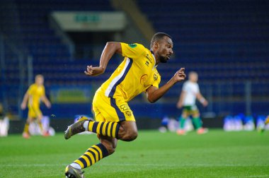 Kharkiv, Ukrayna - 05 Eylül 2020: Lukas Ventura Ukrayna Metal Ligi Profesyonel Futbol Ligi - Niva Ternopil