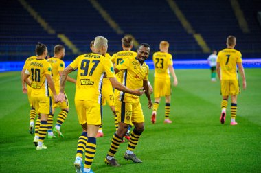 Kharkiv, Ukrayna - 05 Eylül 2020: Lukas Ventura Ukrayna Metal Ligi Profesyonel Futbol Ligi - Niva Ternopil