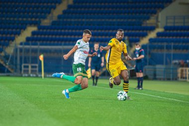 Kharkiv, Ukrayna - 05 Eylül 2020: Lukas Ventura Ukrayna Metal Ligi Profesyonel Futbol Ligi - Niva Ternopil