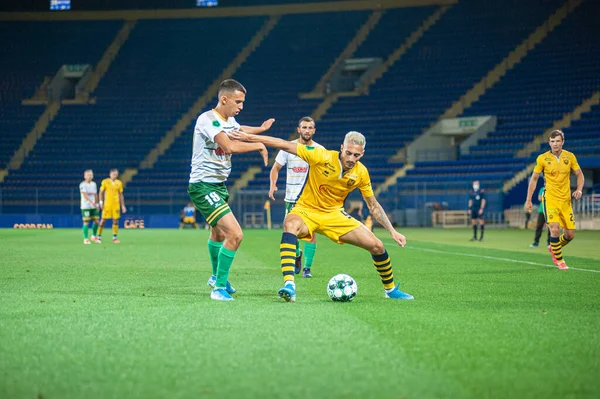 Kharkiv Ucrânia Setembro 2020 Derek Ação Durante Jogo Futebol Liga — Fotografia de Stock