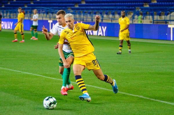 Kharkiv Oekraïne September 2020 Derek Actie Tijdens Voetbalwedstrijd Van Professional — Stockfoto