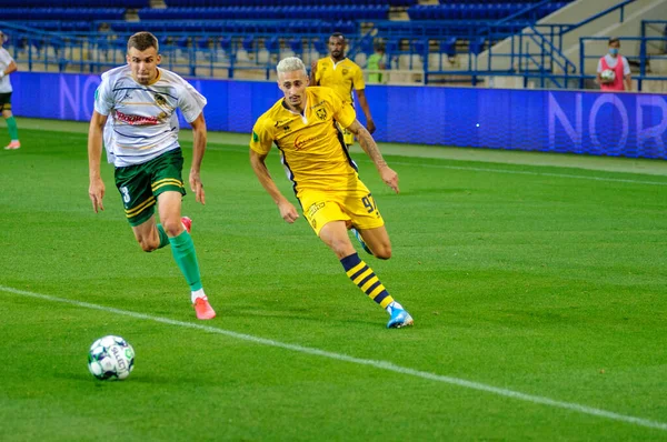 Kharkiv Ucrania Septiembre 2020 Derek Acción Durante Partido Fútbol Liga —  Fotos de Stock