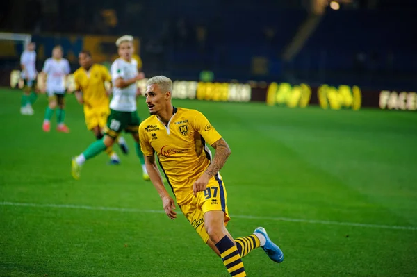 Kharkiv Oekraïne September 2020 Derek Actie Tijdens Voetbalwedstrijd Van Professional — Stockfoto